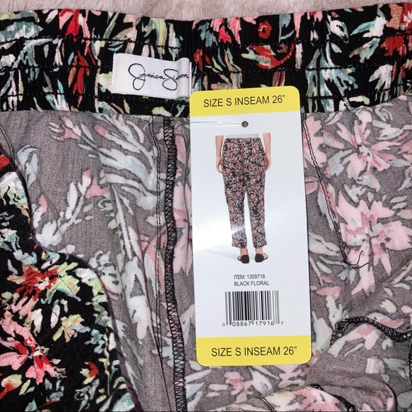 {Jessica Simpson} Floral Print Pull On Ankle Pants - Picture 7 of 12